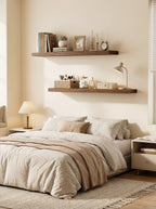 Floating Shelves Set of 4 – 15.8" Wall Shelves with Invisible Brackets
