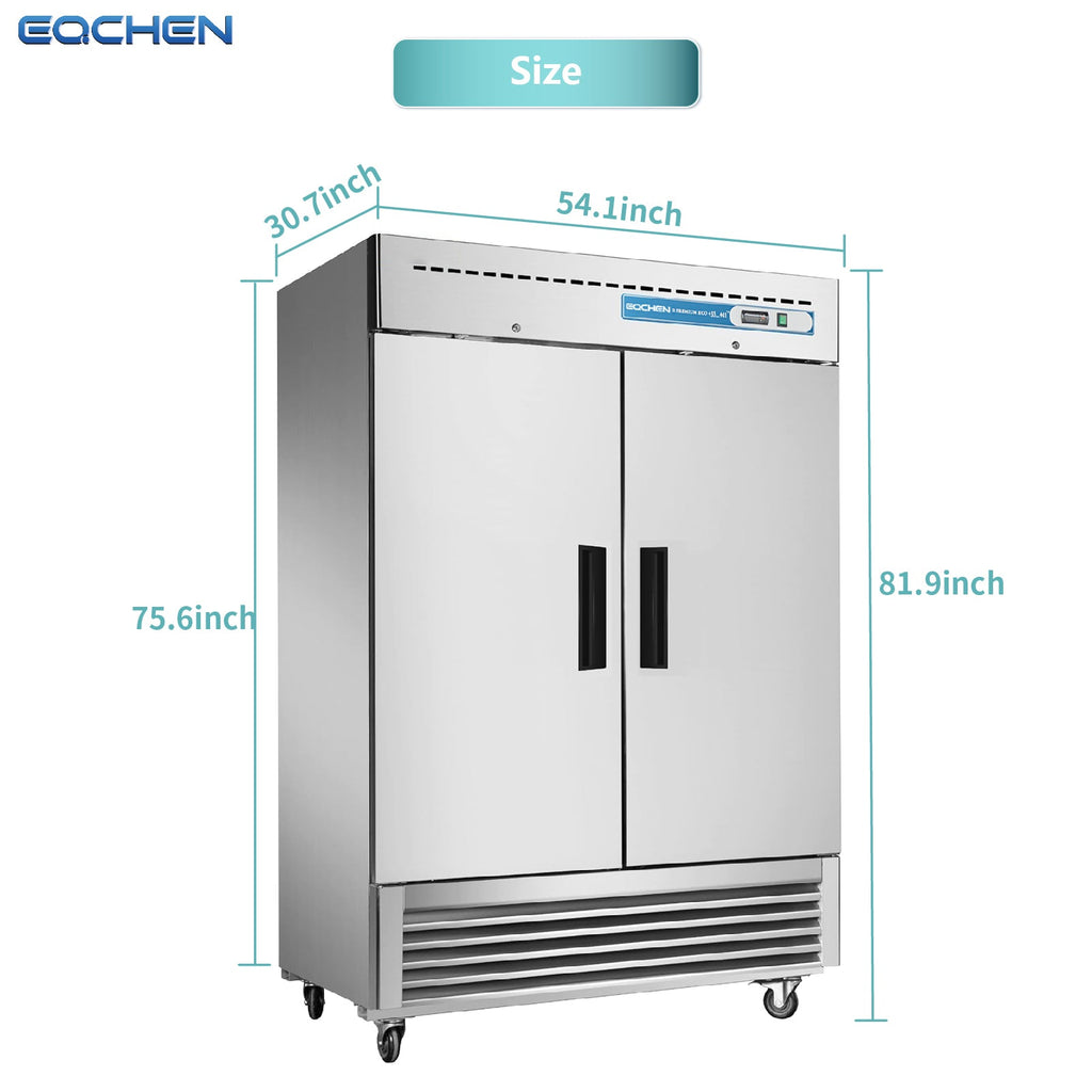 Commercial Reach in Fridge, 2 door 49Cu.ft Stainless Steel Commercial Reach in Upright refrigerator