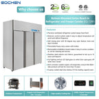 Commercial Reach In Fridge and Freezer Combo, EQCHEN 72" 3 Door Commercial Refrigerator and Freezer Combination