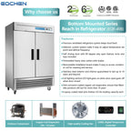 Commercial Reach in Fridge, 2 door 49Cu.ft Stainless Steel Commercial Reach in Upright refrigerator
