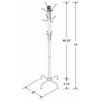 Coat Rack With 3 Tier Hooks For Entryway - Black