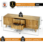 Bosk Solid Wood Storage Bench