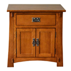 Mission Style Solid Oak Nightstand Model - Michael's Cherry Stain