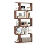 5-Tier S-Shaped Bookshelf with Anti-Tip Kit