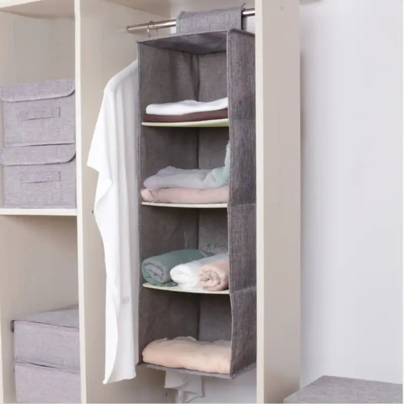 Hanging Closet Organizer – 3, 4 & 5 Layer, Beige & Grey