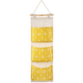 Wall Mounted Storage Bag Door Closet Hanging Storage Bag Organizer Waterproof 3 Pockets Pouch