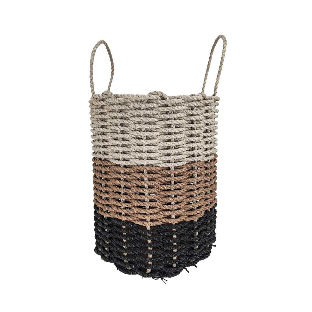 Black, Brown & Tan Ombre Rope Basket