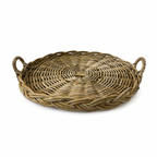 Charlotte Rattan Round Braided Tray