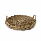 Charlotte Rattan Round Braided Tray