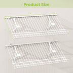 Closet Shelves Wall Mounted Set of 2 Metal Wire Shoe Racks