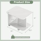 End Table 2-Tier Sofa Side Table with Storage Shelf for Small Space