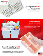Enjoy Organizer-Shower Caddy Organizer with Handle, 3 Compartments, Portable Storage Bin for Bathroom, Dorm, Gym -Made In USA