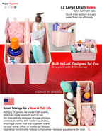 Enjoy Organizer-Shower Caddy Organizer with Handle, 3 Compartments, Portable Storage Bin for Bathroom, Dorm, Gym -Made In USA