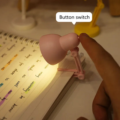 LED Mini Desk Lamp Foldable Magnetic Night Light | Clip-On Eye Protection Bedside Lamp