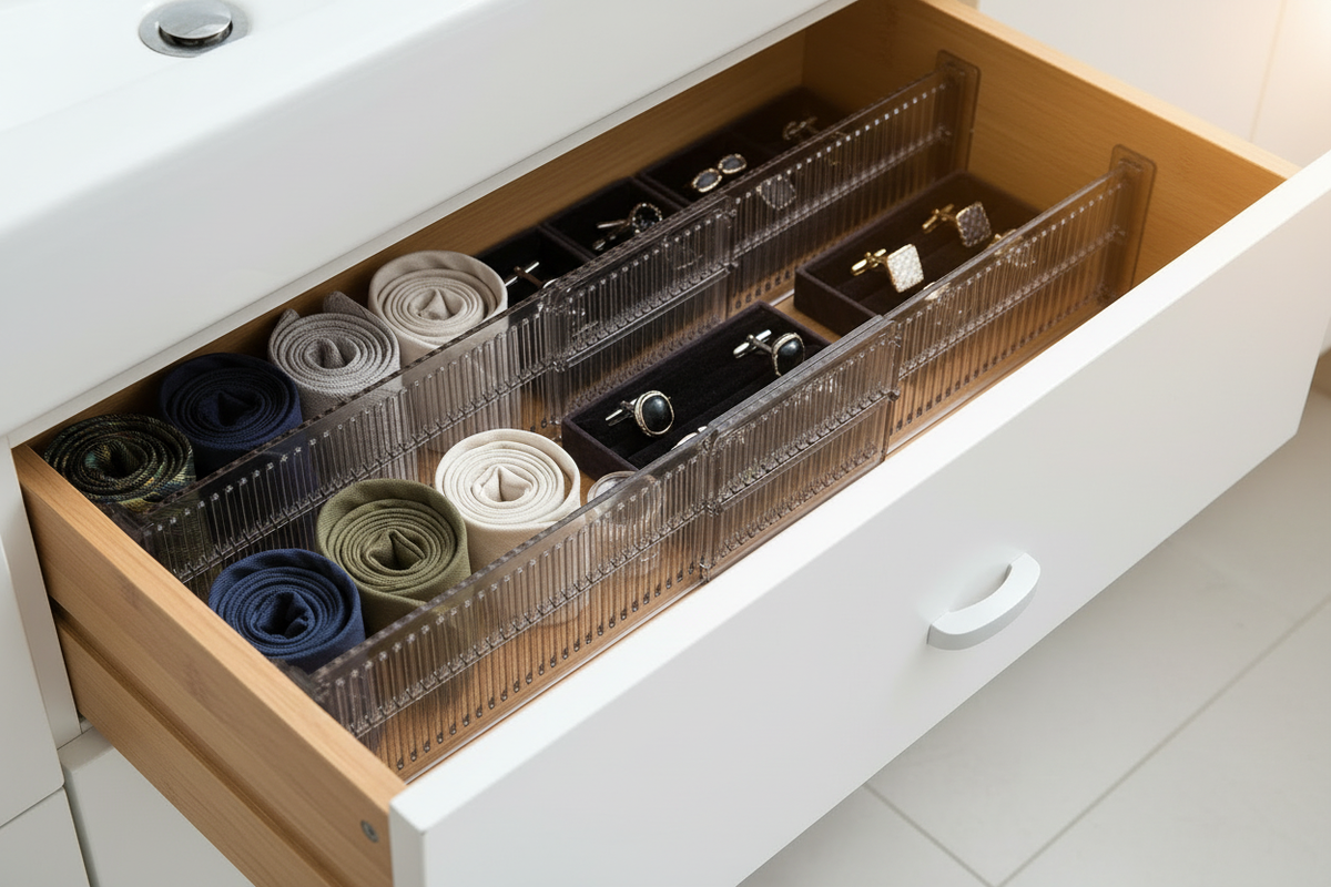 Adjustable Drawer Dividers – 2 & 4-Piece Sets