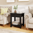 Round Patio Storage Side Table for Poolside and Balcony