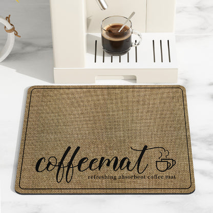 PU leather kitchen countertop drain mat bar coffee mat dining table heat insulation pad bowl plate pot mat absorbent bathroom floor mat