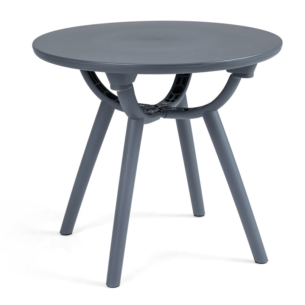 Round Patio Storage Side Table for Poolside and Balcony
