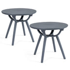 Round Patio Storage Side Table for Poolside and Balcony