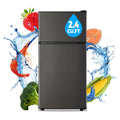 Refrigerator with Top Freezer 2.4Cu.ft Two Door Small Mini Fridge for Person Use with Egg tray, Grey