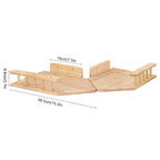 Cat Wall Furniture Wall-Mounted Cat Climber Set with Cat Wall Shelves  Perches Condo House Ladder Scratching Board & Tree   Wood