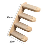 Cat Wall Furniture Wall-Mounted Cat Climber Set with Cat Wall Shelves  Perches Condo House Ladder Scratching Board & Tree   Wood