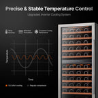 90 Bottles Dual Zone Wine Cooler Fridge 275L Built-in Wine Refrigerator Dual NTC Sensor Electronic Temperature Control 5-18℃ ETL Energy Star Certified 41dB Low Noise Wine Cabinet for Home Bar Kitchen