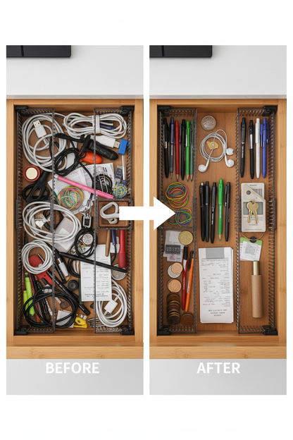 Adjustable Drawer Dividers – 2 & 4-Piece Sets