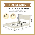 Modern Upholstered Bed Frame – Premium Holland Velvet Fabric