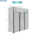 Commercial Reach in Fridge, 3 door 54 Cu.ft  Stainless Steel Commercial Reach in Solid door Upright refrigerator