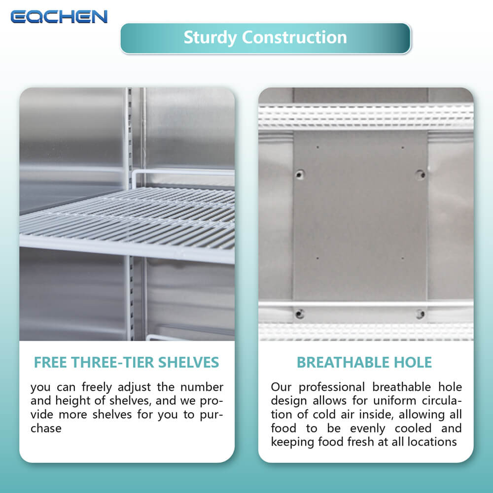 Commercial Reach in Fridge, 3 door 54 Cu.ft  Stainless Steel Commercial Reach in Solid door Upright refrigerator