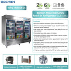 3 Door Commercial Display Refrigerator, EQCHEN 82 Inch Commercial Drinks Fridge