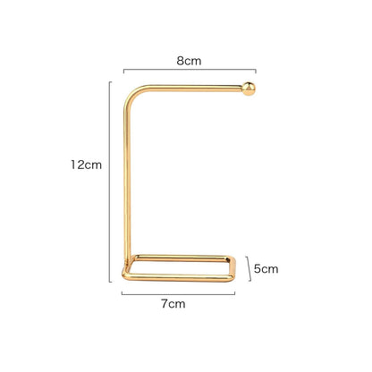 Jewelry Organizer Wooden Rack Bracelet Earring Holder Display Decoration Stand Earring Support Display Decoration Rack Small Jewelry Display Holder T-Shaped Iron Fashion Home Bracelet Pendant Jewelry Storage Shelf Stand for Woman Girls