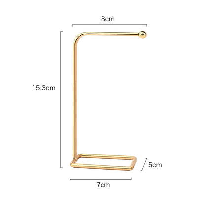 Jewelry Organizer Wooden Rack Bracelet Earring Holder Display Decoration Stand Earring Support Display Decoration Rack Small Jewelry Display Holder T-Shaped Iron Fashion Home Bracelet Pendant Jewelry Storage Shelf Stand for Woman Girls