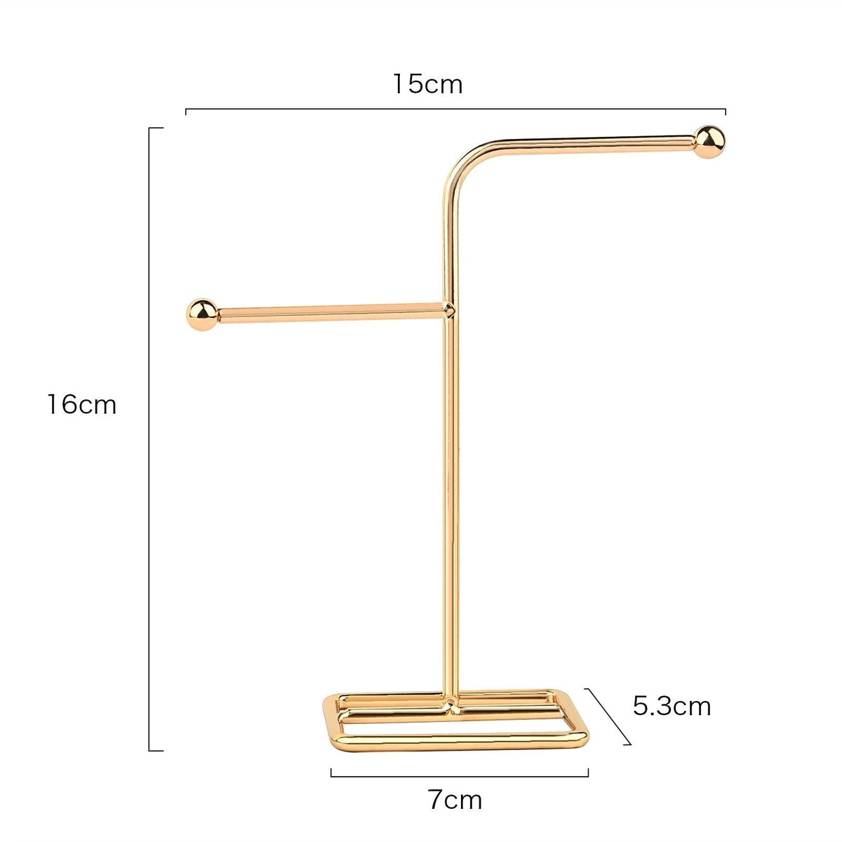 Jewelry Organizer Wooden Rack Bracelet Earring Holder Display Decoration Stand Earring Support Display Decoration Rack Small Jewelry Display Holder T-Shaped Iron Fashion Home Bracelet Pendant Jewelry Storage Shelf Stand for Woman Girls