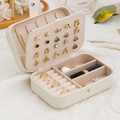 Small Jewelry Organizer Box Travel Case for Rings and Earrings