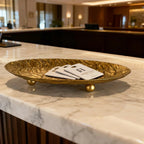 Storage Tray - Hammered Golden Metal