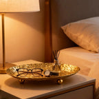 Storage Tray - Hammered Golden Metal