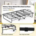 Twin Size Folding Bed with Memory Foam Mattress and Heavy-duty Metal Frame
