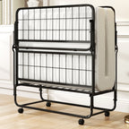Twin Size Folding Bed with Memory Foam Mattress and Heavy-duty Metal Frame